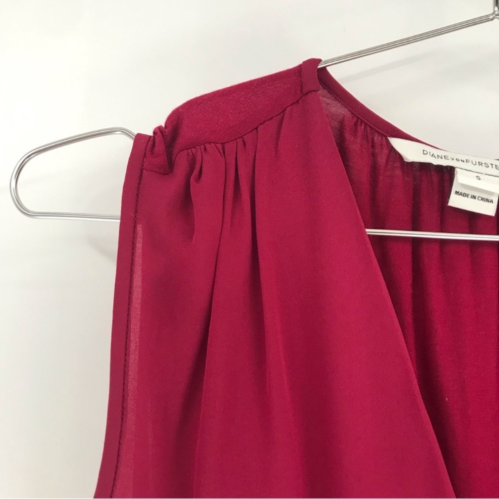 Diane Von Furstenberg Sleeveless Silk Blouse Size Small - Picture 2 of 7